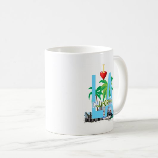 los angeles l ' california city usa america koffiemok (Voorkant rechts)