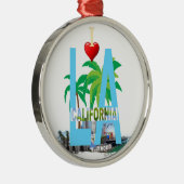 los angeles l ' california city usa america metalen ornament (Rechts)