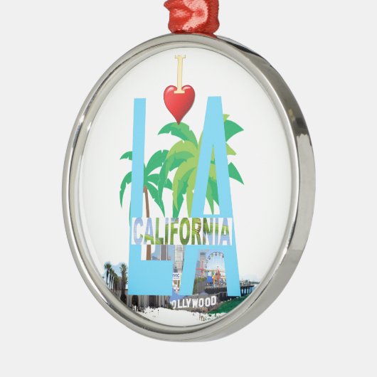 los angeles l ' california city usa america metalen ornament (Links)