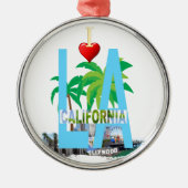 los angeles l ' california city usa america metalen ornament (Voorkant)