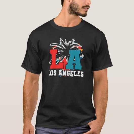 Los Angeles LA California  3 T-shirt (Voorkant)