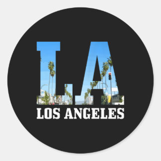 Los Angeles La California, Los Angeles Ronde Sticker
