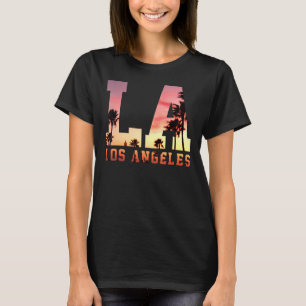 Los Angeles La California Mannen Women Retro Cloth T-shirt