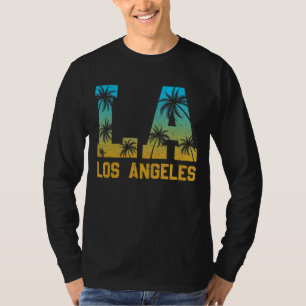 Los Angeles La California Mannen Women Retro Cloth T-shirt