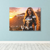 LOS ANGELES - LA CANVAS AFDRUK (Insitu (Houten vloer))