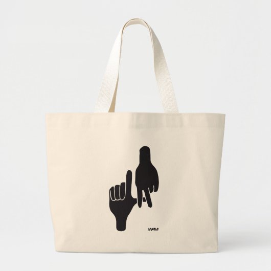 LOS ANGELES LA HAND SIGN GROTE TOTE BAG (Voorkant)