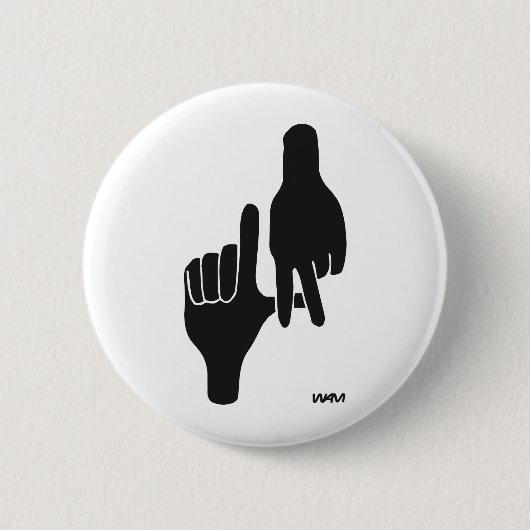LOS ANGELES LA HAND SIGN RONDE BUTTON 5,7 CM (Voorkant)