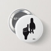 LOS ANGELES LA HAND SIGN RONDE BUTTON 5,7 CM (Voorkant /achterkant)
