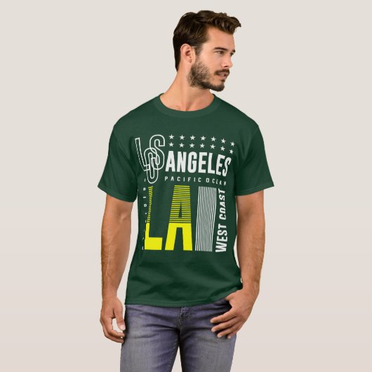 Los Angeles LA Westkust T-shirt (Voorkant volledig)