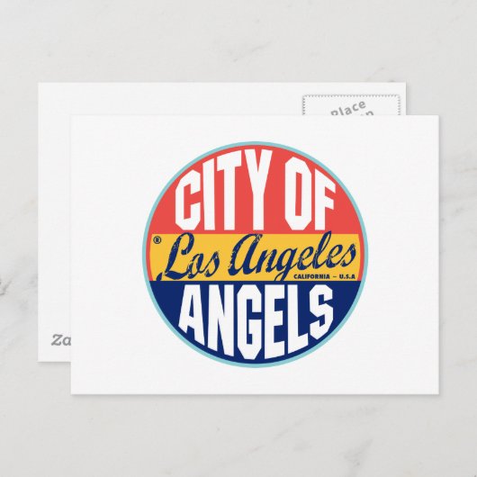 Los Angeles Label Briefkaart (Voorkant / Achterkant)