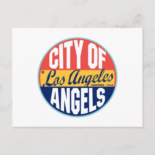 Los Angeles  Label Briefkaart (Voorkant)