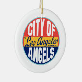 Los Angeles  Label Keramisch Ornament (Rechts)