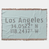 Los Angeles Latitude Longitude Deken (Voorkant)