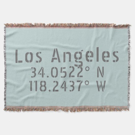 Los Angeles Latitude Longitude Deken (Voorkant)