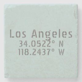 Los Angeles Latitude Longitude Stenen Onderzetter
