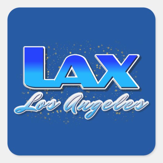 Los Angeles LAX Airport Code Square Stickers (Voorkant)