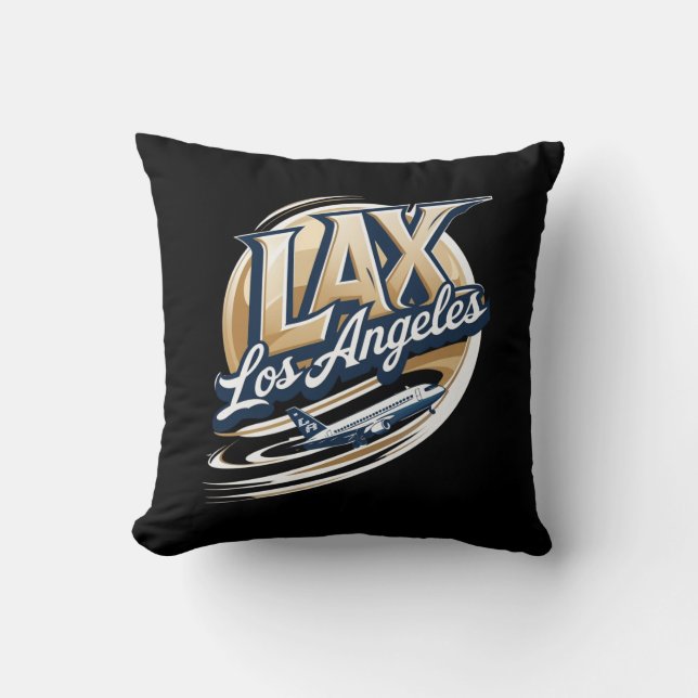 Los Angeles LAX Airport Code Throw Pillow Kussen (Voorkant)