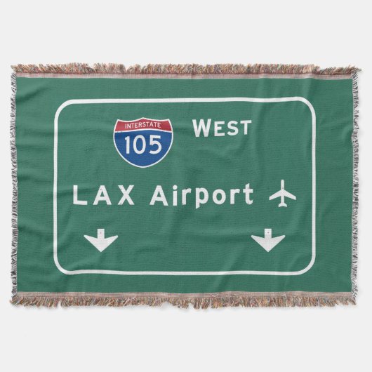 Los Angeles LAX Airport I-105 W Interstate Ca - Deken (Voorkant)