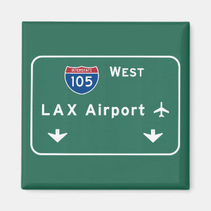 Los Angeles LAX Airport I-105 W Interstate CA - Magneet