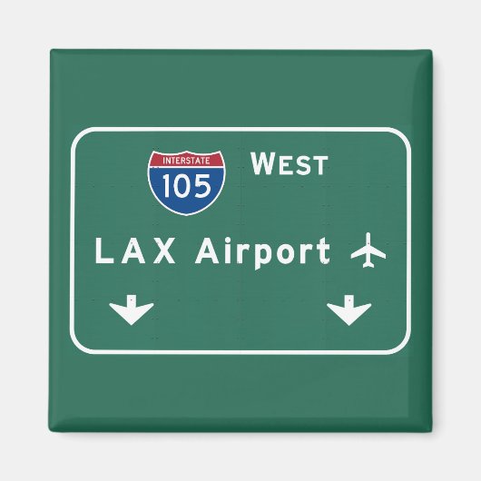Los Angeles LAX Airport I-105 W Interstate CA - Magneet (Voorkant)