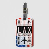 Los Angeles LAX Bagagelabel (Voorkant (verticaal))