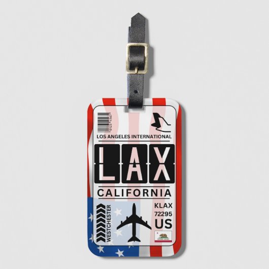 Los Angeles LAX Bagagelabel (Voorkant (verticaal))