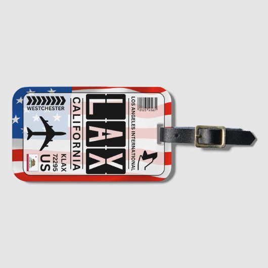 Los Angeles LAX Bagagelabel (Voorkant (horizontaal))