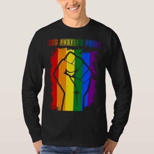Los Angeles LGBT Pride Month LGBTQ Rainbow Flag T-shirt (Voorkant)