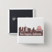 Los Angeles Linesky Vierkante Button 5,1 Cm (Voorkant /achterkant)