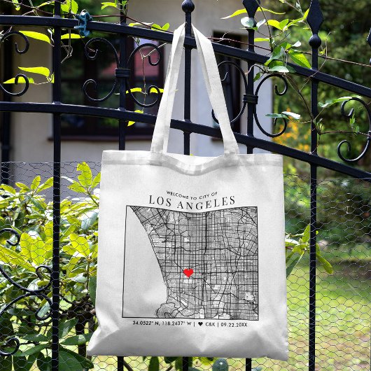 Los Angeles Love Locator | Welkom bruiloft Tote Bag