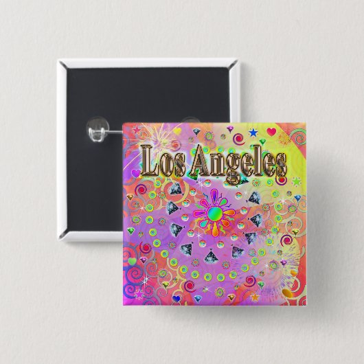 Los Angeles Lucky Golden Button (Voorkant /achterkant)