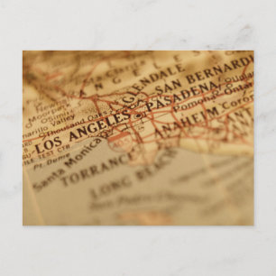 LOS ANGELES  Map Briefkaart