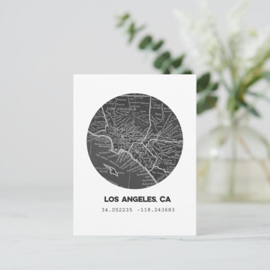 Los Angeles Map Briefkaart (Staand voorkant)