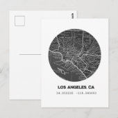 Los Angeles Map Briefkaart (Voorkant / Achterkant)