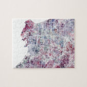 Los Angeles map California watercolor painting Legpuzzel (Horizontaal)