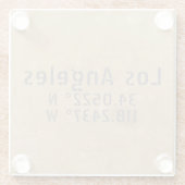 Los Angeles Map Coordinates Glazen Onderzetter (Achterkant)