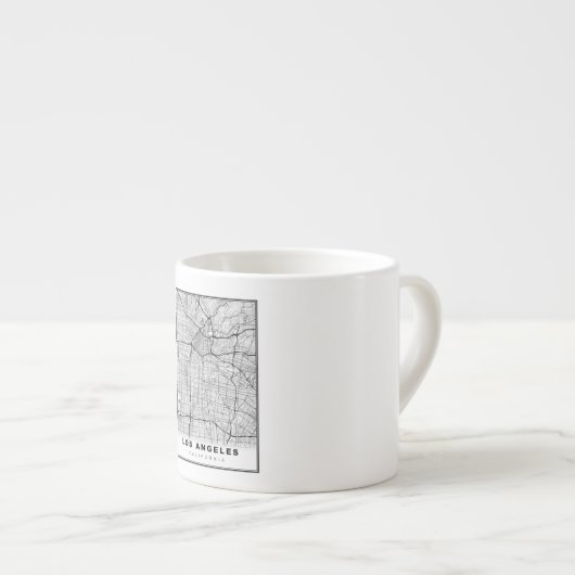 Los Angeles Map Espresso Kop (Voorkant rechts)