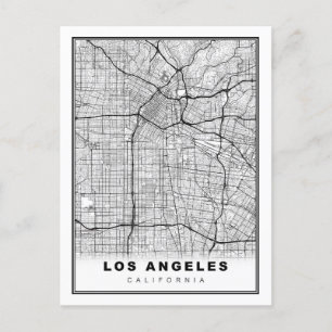 Los Angeles Map Feestdagenkaart