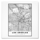 Los Angeles Map Foto Afdruk (Voorkant)