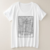 Los Angeles Map Grote Maat T-shirt (Design voorkant)