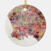 Los Angeles map Keramisch Ornament (Voorkant)