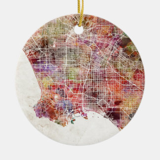 Los Angeles map Keramisch Ornament