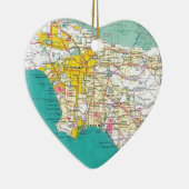 Los Angeles Map Keramisch Ornament (Rechts)