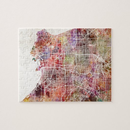 Los Angeles map Legpuzzel (Horizontaal)