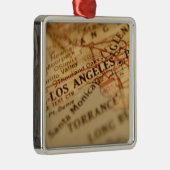 LOS ANGELES  Map Metalen Ornament (Rechts)