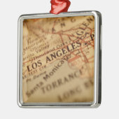 LOS ANGELES  Map Metalen Ornament (Links)
