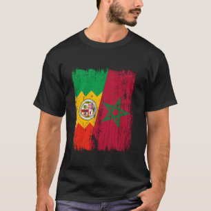 Los Angeles Marokko Halve Vlag LA Marokkaans Erfgo T-shirt