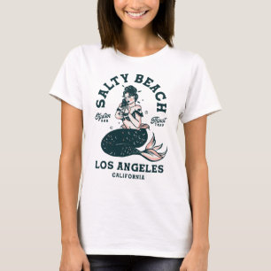 Los Angeles Mermaid Shirt. Oyster Bar Zeemeerminne T-shirt