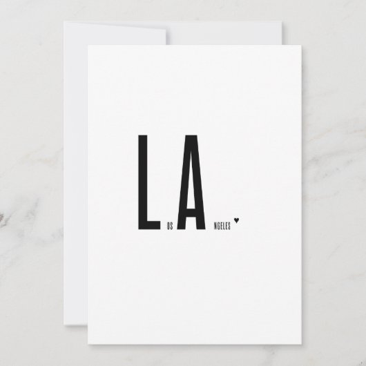 Los Angeles - minimalistic typography card Kaart (Voorkant)