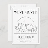 Los Angeles Modern Deco | Adres Gewijzigd Aankondigingskaart (Voorkant / Achterkant)